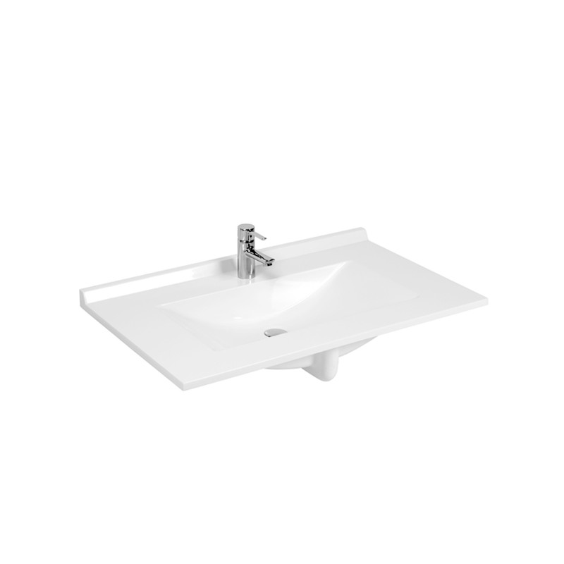 Plan simple vasque en résine de synthèse RÉSIPLAN - 90 cm Plan simple vasque en résine de synthèse RÉSIPLAN - 90 cm