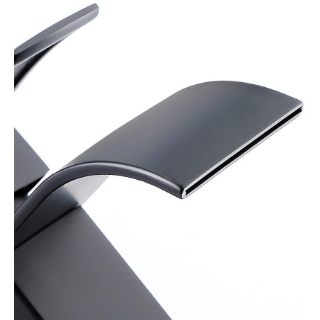 Mitigeur lavabo CASCADE Noir Mat pour vasque à poser