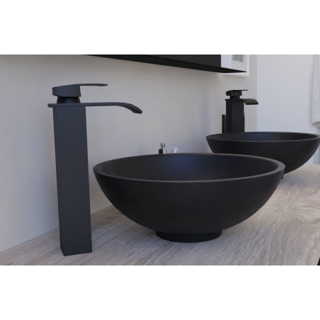 Mitigeur lavabo CASCADE Noir Mat pour vasque à poser
