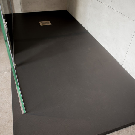 Receveur de douche 170x70 cm extra plat - DIAMANT - coloris gris anthracite