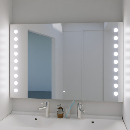 Miroir avec éclairage LED STARLED - 120 cm x 80 cm