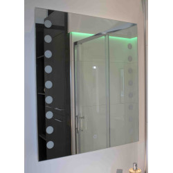 Miroir avec éclairage LED STARLED - 70 cm x 80 cm 