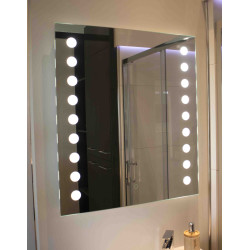 Miroir avec éclairage LED STARLED - 70 cm x 80 cm 