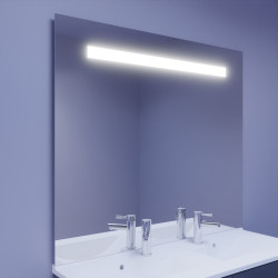 Miroir avec éclairage LED ELEGANCE - 120 cm x ht105 cm - sans interrupteur
