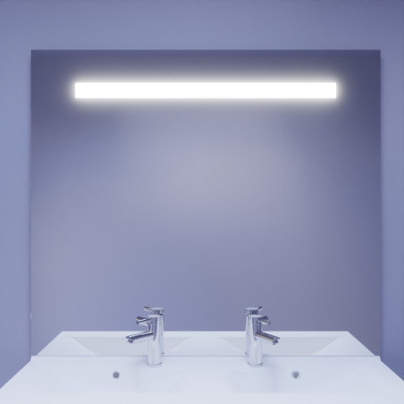 Miroir avec éclairage LED ELEGANCE - 120 cm x ht105 cm - sans interrupteur