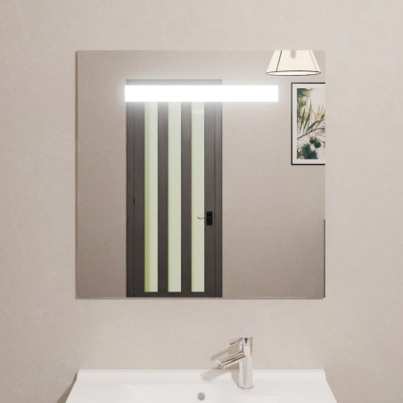 Miroir avec éclairage LED ELEGANCE - 80 cm x ht80 cm - sans interrupteur