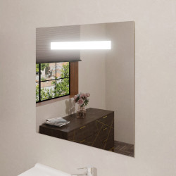 Miroir avec éclairage LED ELEGANCE - 80 cm x ht80 cm - sans interrupteur