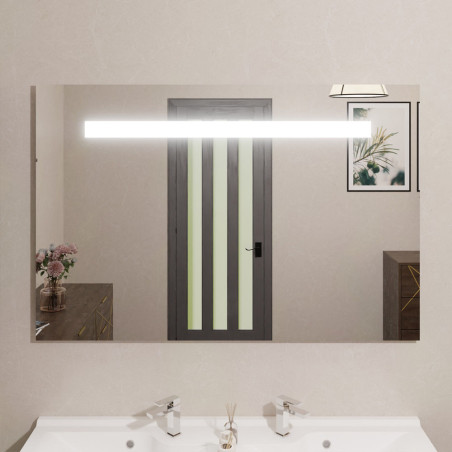 Miroir avec éclairage LED ELEGANCE - 120 cm x ht80 cm - sans interrupteur