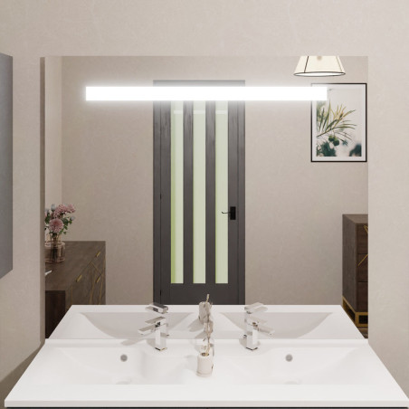 Miroir avec éclairage LED ELEGANCE - 120 cm x ht105 cm - sans interrupteur