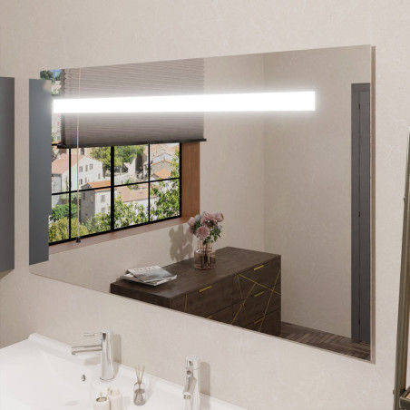 Miroir avec éclairage LED ELEGANCE - 140 cm x ht80 cm - sans interrupteur