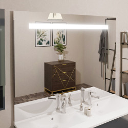 Miroir avec éclairage LED ELEGANCE - 140 cm x ht105 cm - sans interrupteur