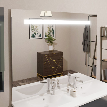 Miroir avec éclairage LED ELEGANCE - 140 cm x ht105 cm - sans interrupteur