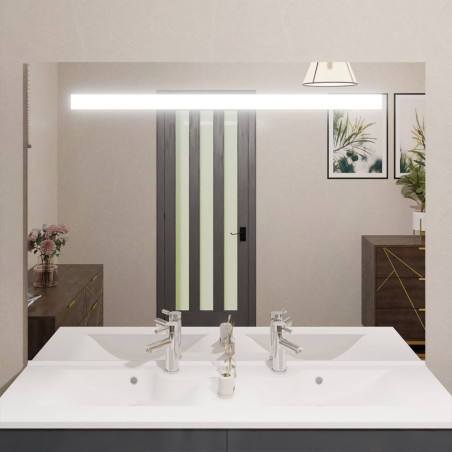 Miroir avec éclairage LED ELEGANCE - 140 cm x ht105 cm - sans interrupteur