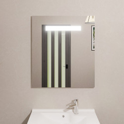 Miroir avec éclairage LED ELEGANCE - 70 cm x ht80 cm - sans interrupteur