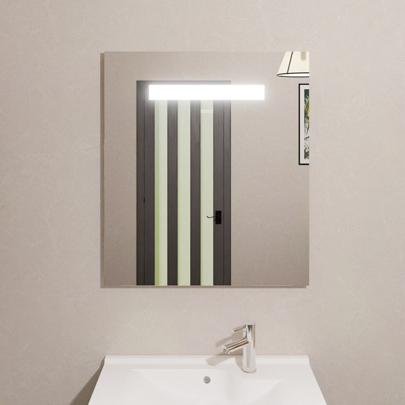 Miroir avec éclairage LED ELEGANCE - 70 cm x ht80 cm - sans interrupteur Miroir avec éclairage LED ELEGANCE - 70 cm x ht80 cm - sans interrupteur