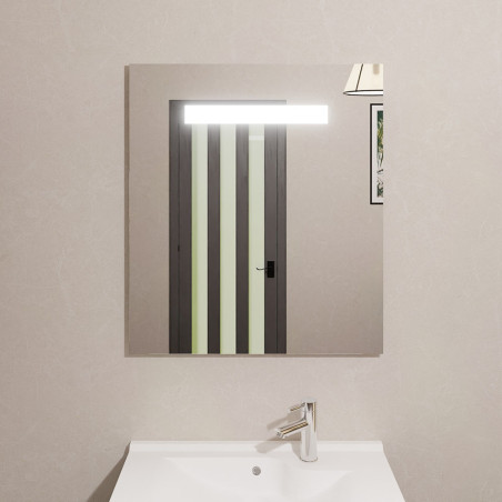 Miroir avec éclairage LED ELEGANCE - 70 cm x ht80 cm - sans interrupteur