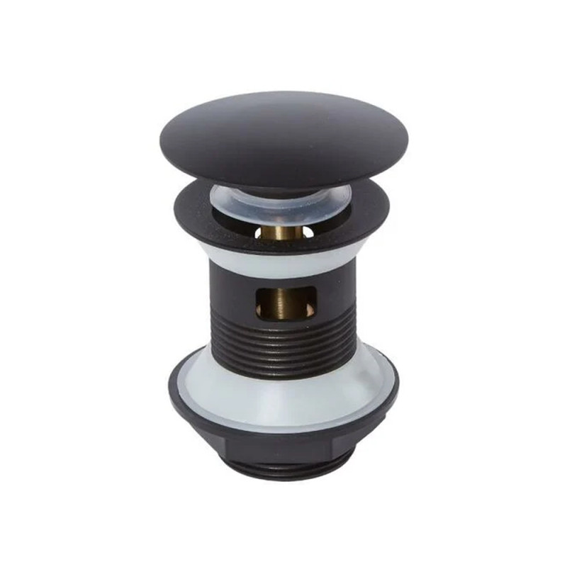 Bonde lavabo clic-clac métal Noir Mat Bonde lavabo clic-clac métal Noir Mat