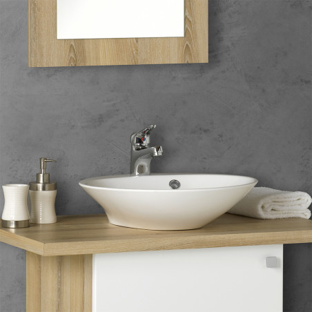 Vasque ronde à poser RESIBOL Ø 45 cm - blanc