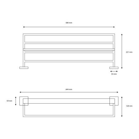 Porte serviettes multi - Noir mat