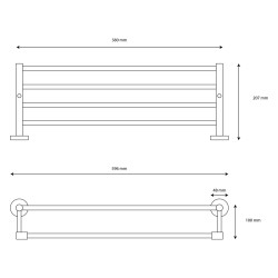 Porte serviettes multi - Satiné