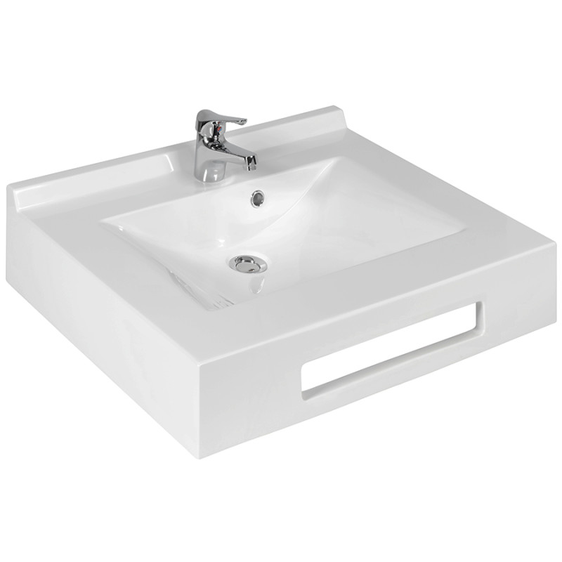 Vasque suspendu carrée EVIDENCE 70 cm - blanc Vasque suspendu carrée EVIDENCE 70 cm - blanc