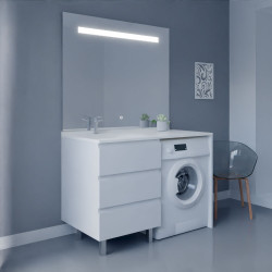 Miroir avec éclairage LED ELEGANCE - 124 cm x ht105 cm 