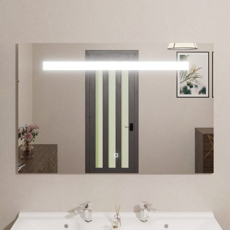 Miroir avec éclairage LED ELEGANCE - 120 cm x ht80 cm