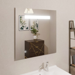 Miroir avec éclairage LED ELEGANCE - 80 cm x ht80 cm