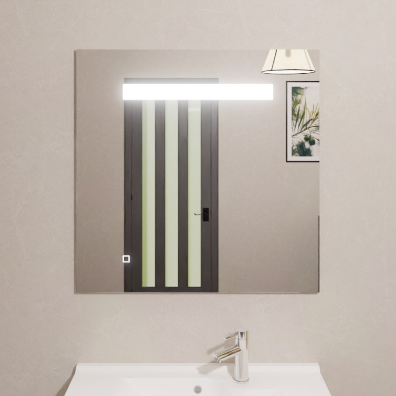 Miroir avec éclairage LED ELEGANCE - 80 cm x ht80 cm Miroir avec éclairage LED ELEGANCE - 80 cm x ht80 cm