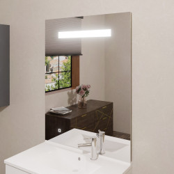 Miroir avec éclairage LED ELEGANCE - 80 cm x ht105 cm