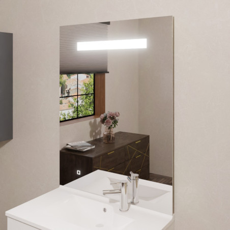 Miroir avec éclairage LED ELEGANCE - 80 cm x ht105 cm