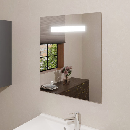 Miroir avec éclairage LED ELEGANCE - 70 cm x ht80 cm 