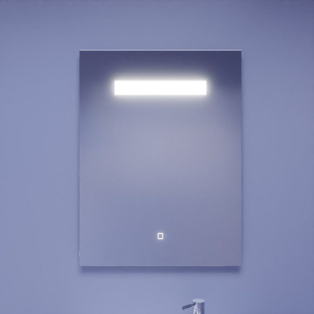 Miroir avec éclairage LED ELEGANCE - 60 cm x ht80 cm 
