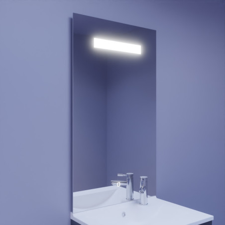 Miroir avec éclairage LED ELEGANCE - 60 cm x ht105 cm 