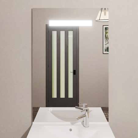 Miroir avec éclairage LED ELEGANCE - 60 cm x ht105 cm 