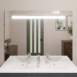 Miroir avec éclairage LED ELEGANCE - 140 cm x ht105 cm 