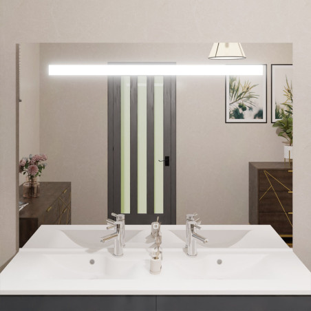Miroir avec éclairage LED ELEGANCE - 140 cm x ht105 cm 