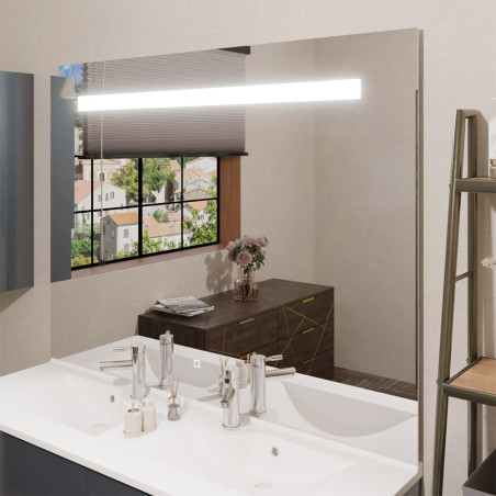 Miroir avec éclairage LED ELEGANCE - 140 cm x ht105 cm 