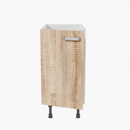 Meuble sous évier - 40 cm - Avec porte coloris chêne