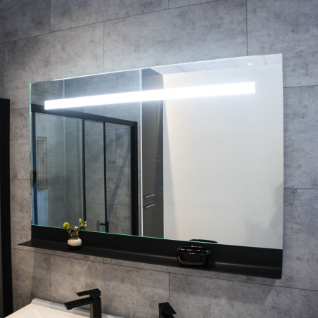 Miroir avec éclairage LED et tablette ETAL - 120 cm x 80 cm 