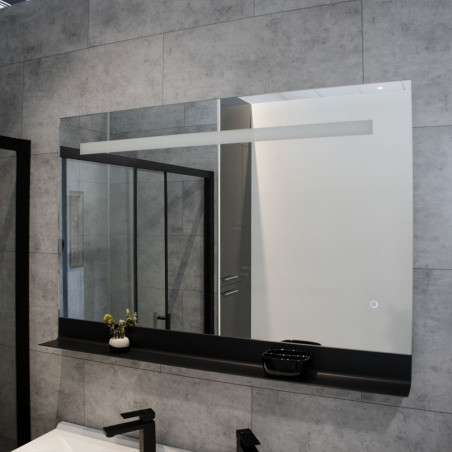 Miroir avec éclairage LED et tablette ETAL - 120 cm x 80 cm 
