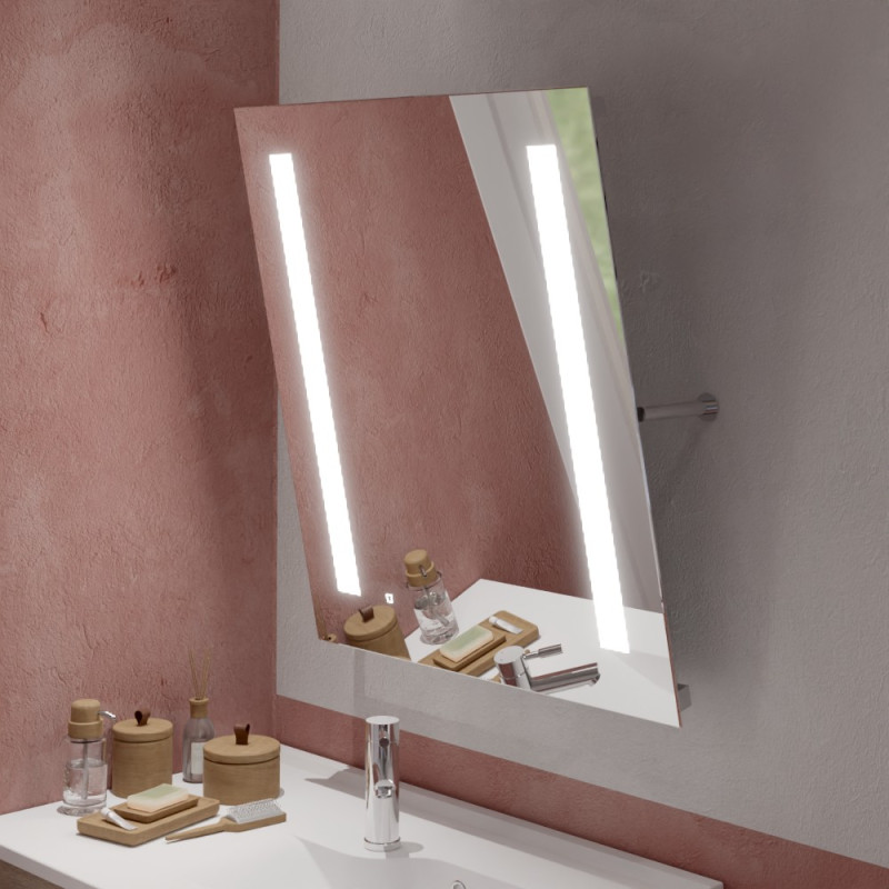 Miroir LED inclinable ROTARY - 70 cm x 80 cm Miroir LED inclinable ROTARY - 70 cm x 80 cm