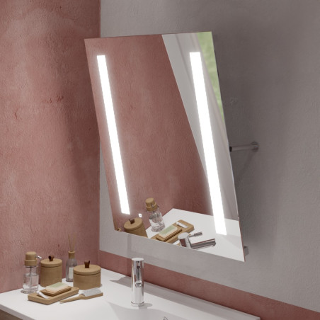 Miroir LED inclinable ROTARY - 70 cm x 80 cm