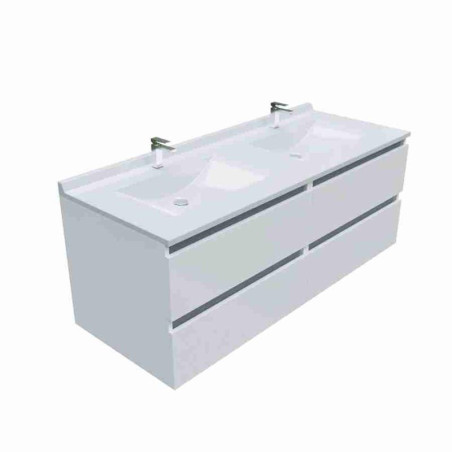 Meuble double vasque ARLEQUIN 140 cm - Coloris au choix