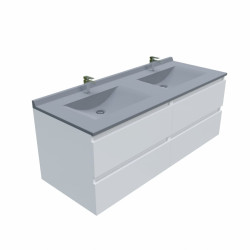 Meuble double vasque ARLEQUIN 140 cm - Coloris au choix