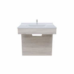 Meuble salle de bain PMR simple vasque 80 cm ALTEA - couleur chêne Cambrian oak