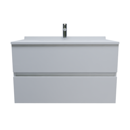Meuble salle de bain ROMY 90 cm - Blanc brillant