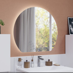 Miroir avec éclairage LED ECLIPSE - 80 cm x 70 cm