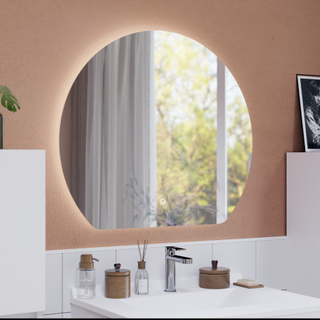 Miroir avec éclairage LED ECLIPSE - 80 cm x 70 cm