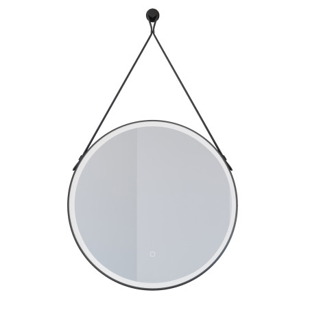 Miroir LED RING - Diamètre 60 cm - contour + lanière noir